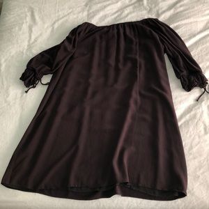 LOFT Tie Cuff Off the Shoulder Dress